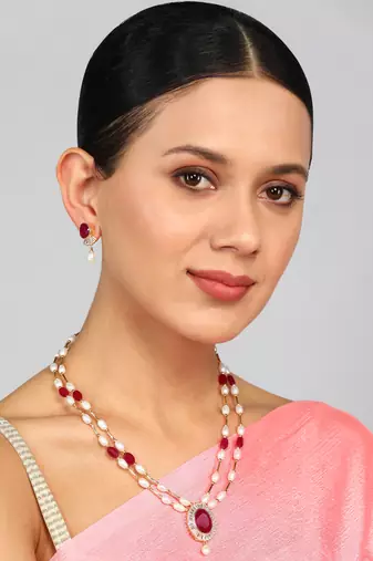 Natural Fresh Water Pearl Set From Hyderabad of Authenticity