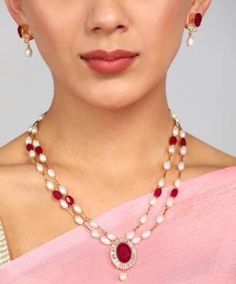 Natural Fresh Water Pearl Set From Hyderabad of Authenticity 5