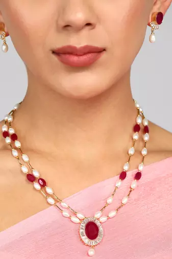 Natural Fresh Water Pearl Set From Hyderabad of Authenticity