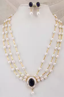 Natural Fresh Water Pearl Set From Hyderabad of Authenticity
