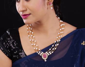 Natural Fresh Water Pearl Set From Hyderabad of Authenticity 1