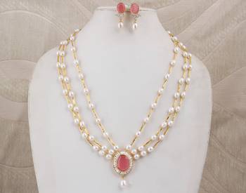 Natural Fresh Water Pearl Set From Hyderabad of Authenticity 3