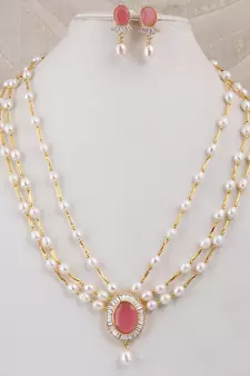 Natural Fresh Water Pearl Set From Hyderabad of Authenticity