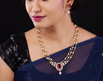 Natural Fresh Water Pearl Set From Hyderabad of Authenticity 1