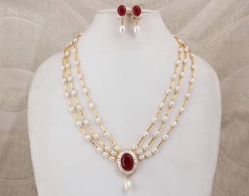 Natural Fresh Water Pearl Set From Hyderabad of Authenticity 3