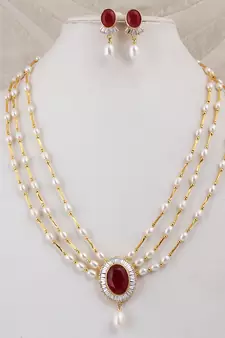 Natural Fresh Water Pearl Set From Hyderabad of Authenticity