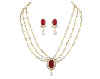 Natural Fresh Water Pearl Set From Hyderabad of Authenticity 4