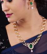 Natural Fresh Water Pearl Set From Hyderabad With Certificate of Authenticity