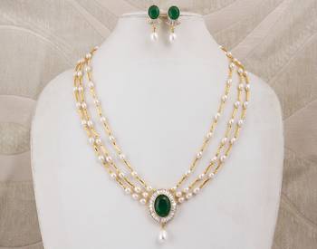 Natural Fresh Water Pearl Set From Hyderabad With Certificate of Authenticity 3