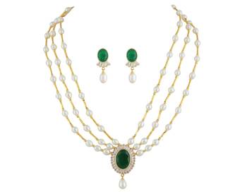 Natural Fresh Water Pearl Set From Hyderabad With Certificate of Authenticity 4