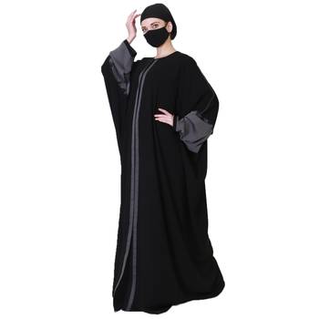 Dual Color Kaftan Abaya With Lacework And Matching Hijab. 2