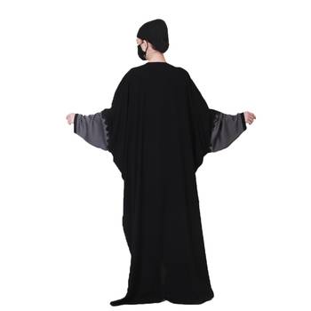 Dual Color Kaftan Abaya With Lacework And Matching Hijab. 5