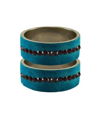 Firozi Stone Stud Brass Bangle 1