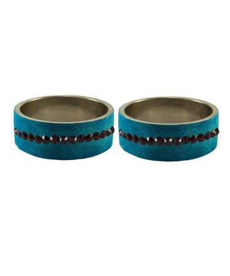 Firozi Stone Stud Brass Bangle 2