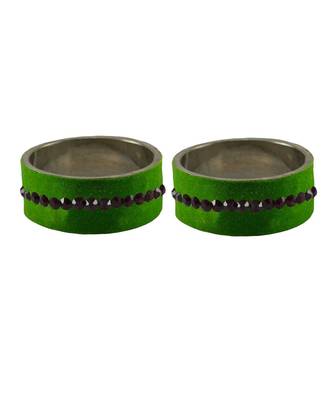 Parrot  Stone Stud Brass Bangle 2
