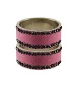 Dark pink Stone Stud Brass Bangle