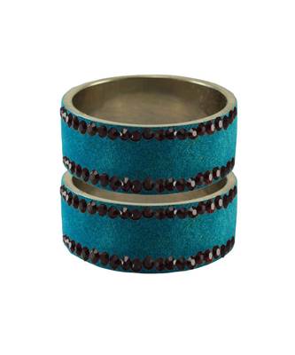 Firozi Stone Stud Brass Bangle 1