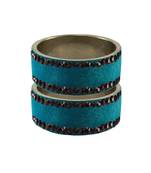 Firozi Stone Stud Brass Bangle