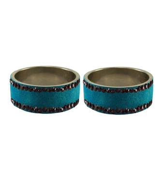 Firozi Stone Stud Brass Bangle 2