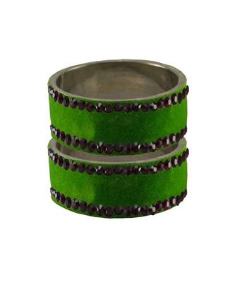 Parrot  Stone Stud Brass Bangle 1