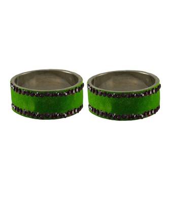 Parrot  Stone Stud Brass Bangle 2