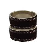 Dark Maroon  Stone Stud Brass Bangle