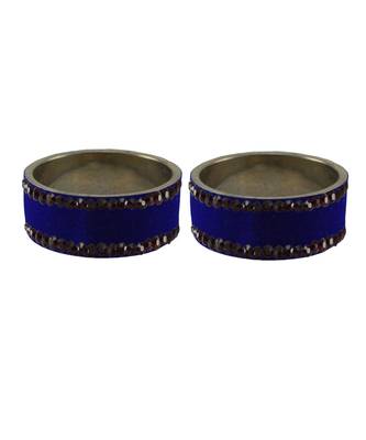 Blue Stone Stud Brass Bangle 2