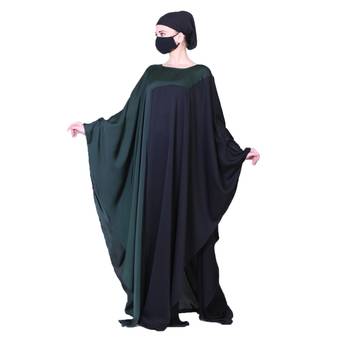 Dual Tone Kaftan In kashibo Fabric With A Complementary Hijab. 1