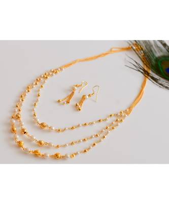 white gold_plated Copper Alloy  Necklace with  earrings 1