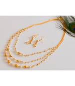 white gold_plated Copper Alloy  Necklace with  earrings