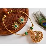 green gold_plated Copper Alloy  Necklace with  earrings