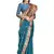 Blue woven art silk saree with blouse