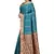 Blue woven art silk saree with blouse