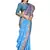 Blue woven art silk saree with blouse