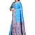 Blue woven art silk saree with blouse
