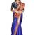 Royal blue woven art silk saree with blouse