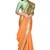Orange woven art silk saree with blouse