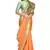 Orange woven art silk saree with blouse