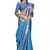 Blue woven art silk saree with blouse