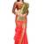 Red woven art silk saree with blouse