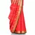 Red woven art silk saree with blouse