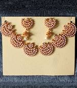 Gold Plated  colourful stoneTraditional Choker Necklace Set For Women