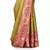 Olive woven art silk saree with blouse