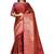 Maroon woven art silk saree with blouse