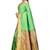 Green woven art silk saree with blouse