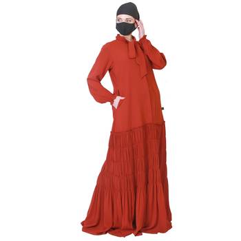Beautiful Dress With Elasticated Bottom And Neck-Ribbon 3