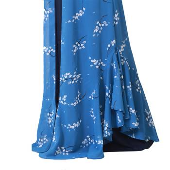 Three Pieces Set Of An Inner Abaya, A Printed Designer Shrug And A Matching Hijab 2
