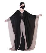 Three Pieces Set Of An Inner Abaya, A Dual Layered Shrug And A Matching Hijab