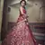 Red zari and thread embroidered net semi stitched wedding lehenga