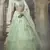 Sea-green zari and sequins embroidered net semi stitched lehenga